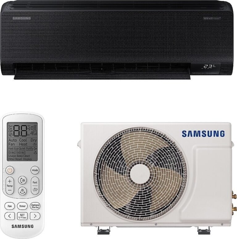Инверторный кондиционер Samsung (Самсунг) Black Diamond AR70F12C1BBNUA, чёрный внутренний блок