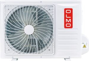 Зовнішній блок мультиспліт-системи Olmo OMS-14P2E на фасаді