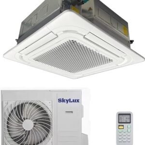 Касетний кондиціонер SkyLux SKH-U24HR3DI, панель у стелі кімнати