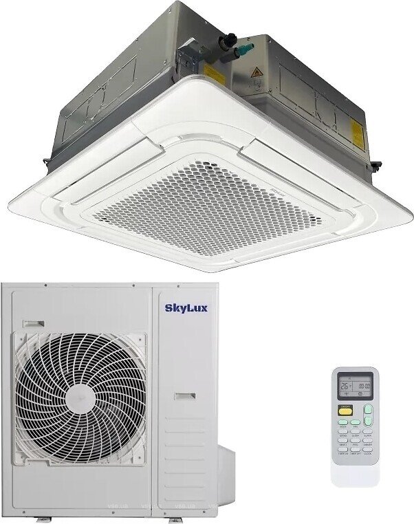 Касетний кондиціонер SkyLux SKH-C36R3DI / SKH-U36HR3DI, внутрішній блок у стелі великого залу