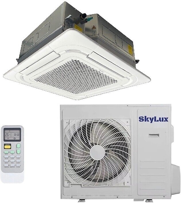 Касетний кондиціонер SkyLux SKH-C48R3DI / SKH-U48R3DI, зовнішній блок на трифазному підключенні